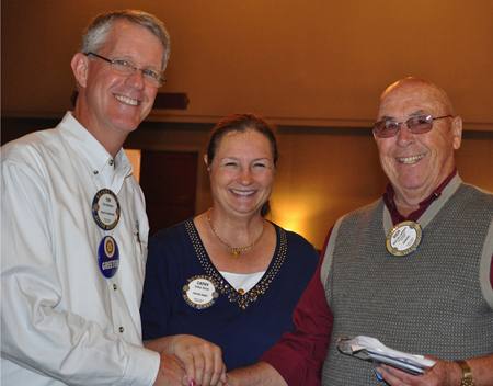Tim Delaney, Cathy Vicini and Rich de Lambert. Happy Rotarians!