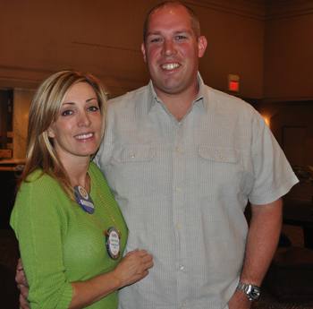 Greeter Carrie Ludke with her husband Josh
