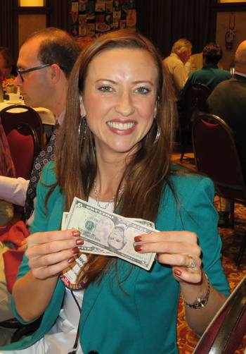 Shannon McConnell displays her riches
