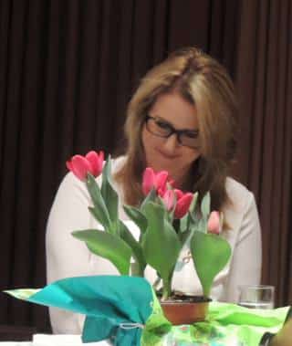 Marnie humbled by the gift of flowers