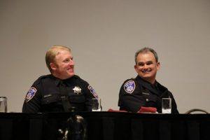 POOTY Tim Doherty (L) and Chief of Police Hank Schreeder