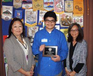 Eduardo Torres Davila from Montgomery High School with Laurie Fong 