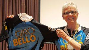 Kathleen Archer showing off our 2017 Giro Bello jersey! Get yours now!!